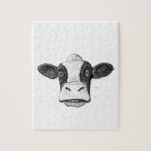 Demented Cow Jigsaw Puzzle