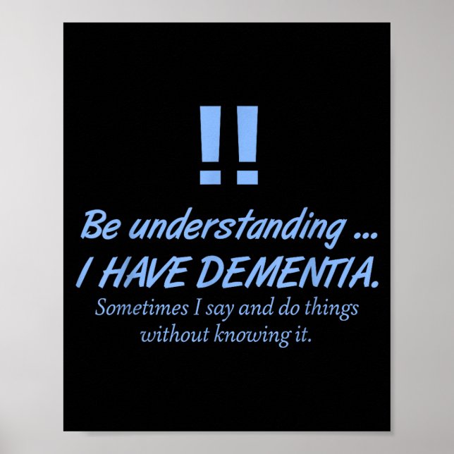 Dementia Heimer Warrior Patients Brain Disorder Vi Poster (Front)
