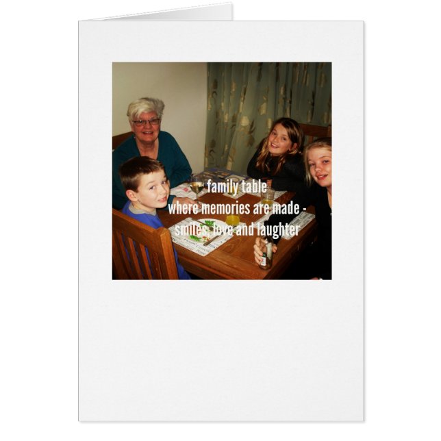 Dementia Journey Card: Family Table (Front)