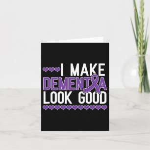Dementia Look Heimerheimer Warrior Purple Ribbon S Card