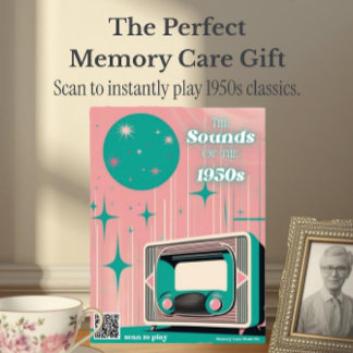 Dementia Memory Care Gift | 1950s Music Playlist Acrylic Sign