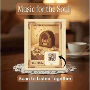 Dementia Memory Plaque with 1940s Music Playlist