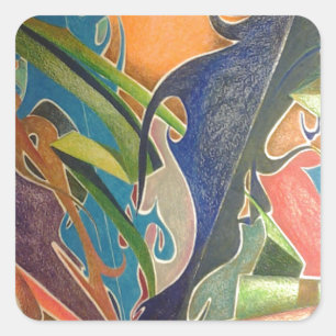 Dementia Square Sticker