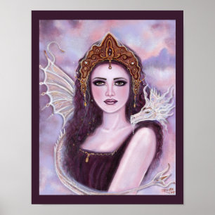 Demeter goddess with serpent by Renee Lavoie  Poster