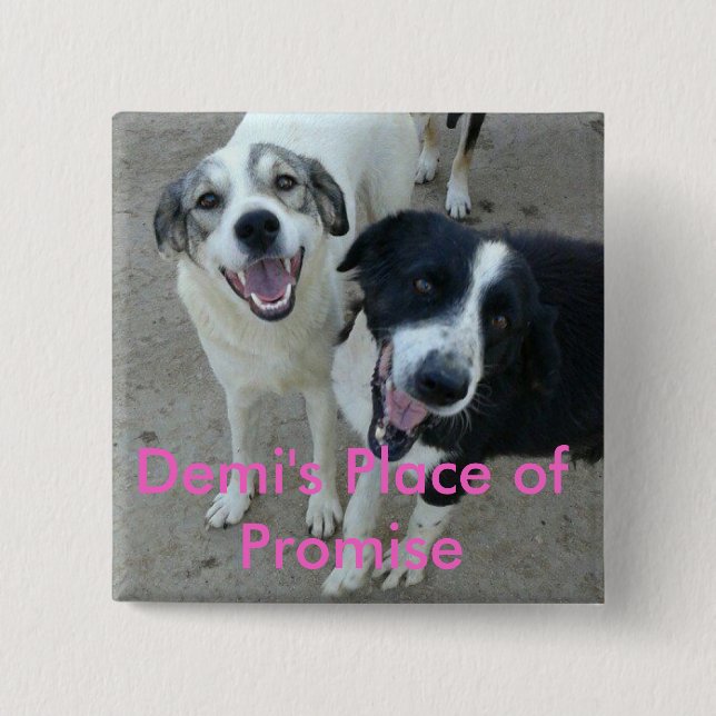 Demi 2 Inch Square Button (Front)