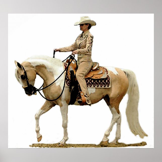 Demi-Arabian Western Pleasure Horse Poster Imprime (Devant)