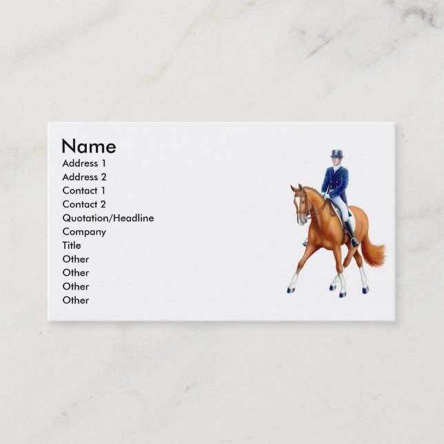 Demi de carte de visite de cheval de passage de (Devant)