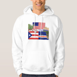 demi de P.R. et demi de sweat - shirt à capuche d