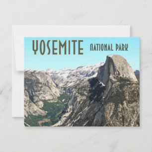 Demi-Dôme Yosemite National Park Carte Vintage Pla