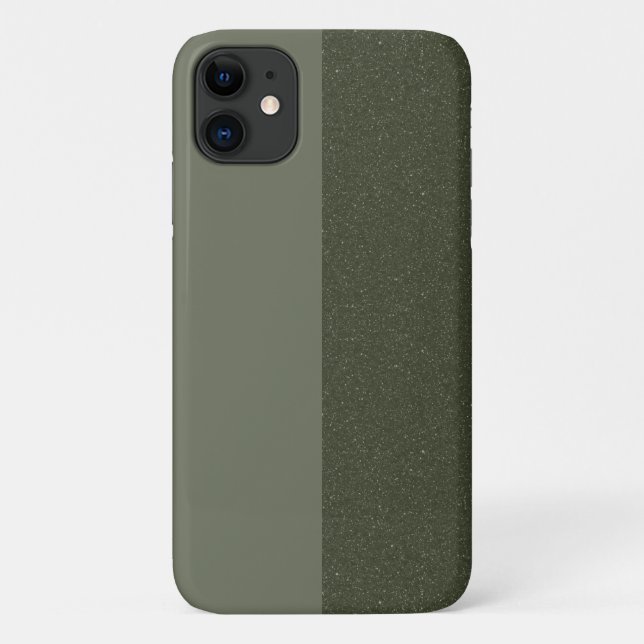 Demi et demi-mousse vert iPhone 11 Coque - Personn (Dos)