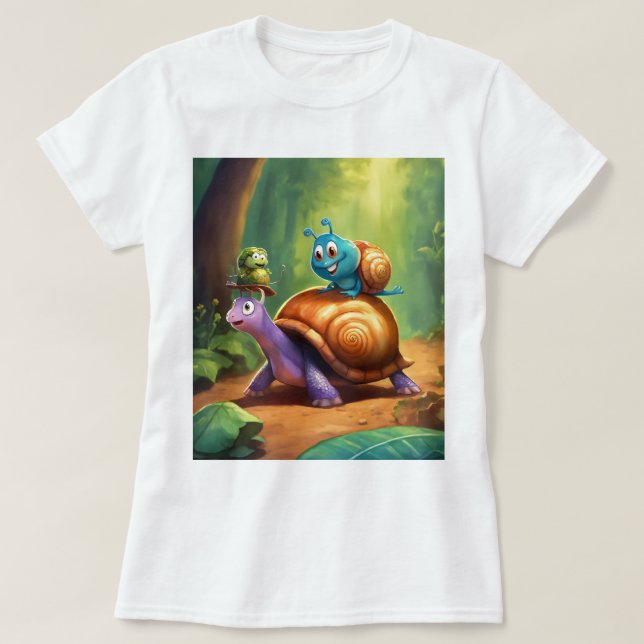 Demi-manche Surdimensionné Tshirt pour femmes, Cou (Design devant)