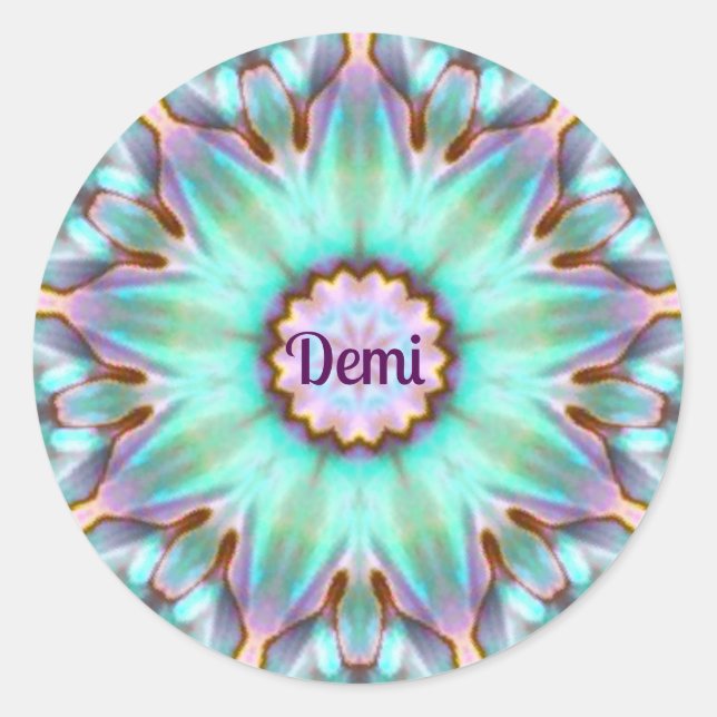 DEMI ~ Personalized Paua Shell Sticker ~ (Front)