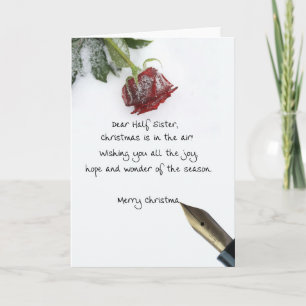 Demi-Soeur Joyeuse carte de Noël