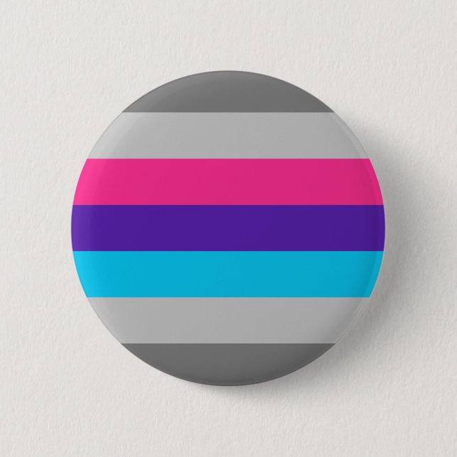 Demiandrogyne Pride Flag  2 Inch Round Button (Front)