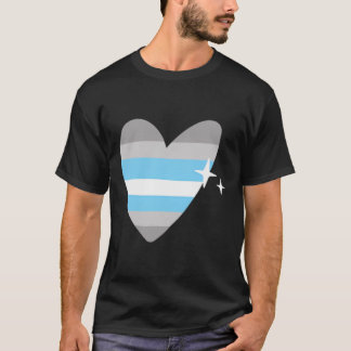 Demiboy Heart Retro Lgbtqia Pride Flag Non-Binary T-Shirt