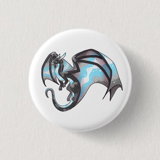 Demiboy Pride Dragon 1 Inch Round Button (Front)