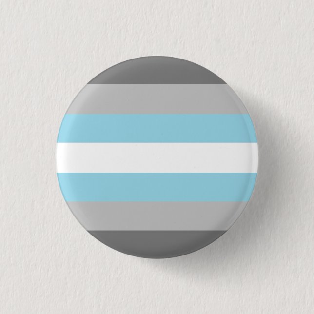 Demiboy Pride Flag Badge 1 Inch Round Button (Front)