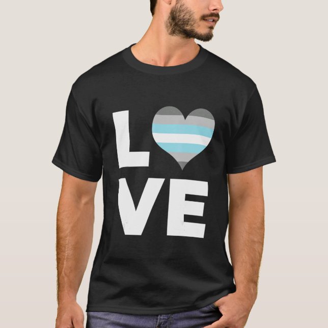 Demiboy Pride Flag Love Demiboy Flag T-Shirt (Front)