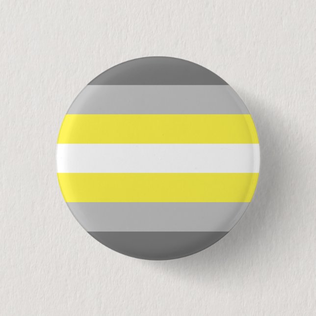 Demigender Pride Flag 1 Inch Round Button (Front)
