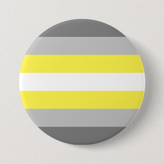 Demigender Pride Flag 3 Inch Round Button (Front)