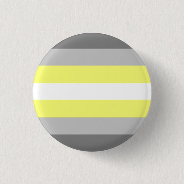 Demigender Pride Flag Badge 1 Inch Round Button (Front)