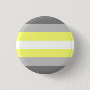 Demigender Pride Flag Badge 1 Inch Round Button
