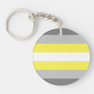 Demigender Pride Flag Keychain