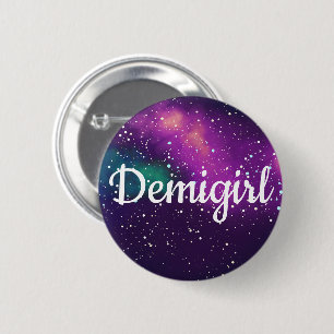 Demigirl Customizable Galaxy Identity 2 Inch Round Button