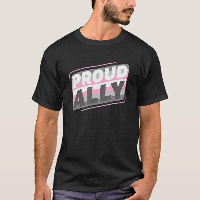 Demigirl Demisexual Proud Ally Lgbt Demigirl Flag T-Shirt (Front)