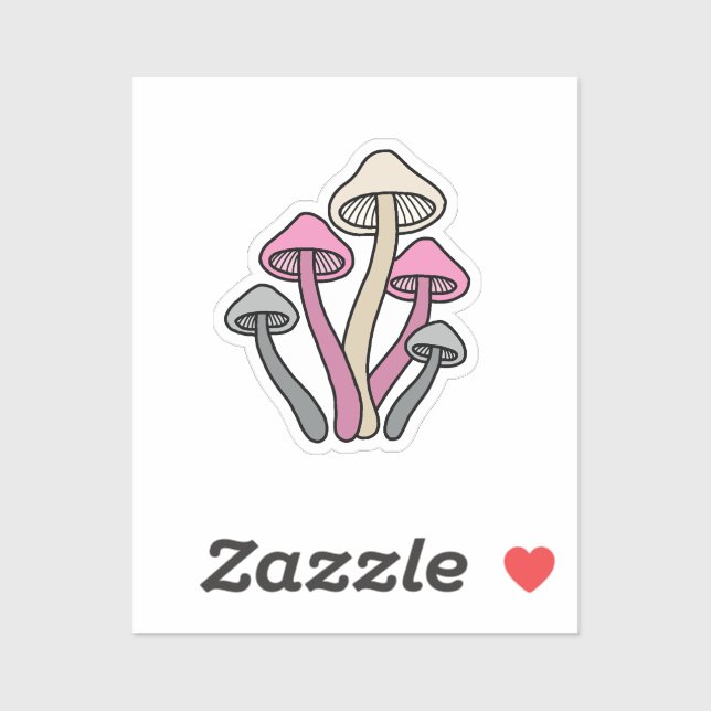 Demigirl Flag Colored Mushrooms (Sheet)