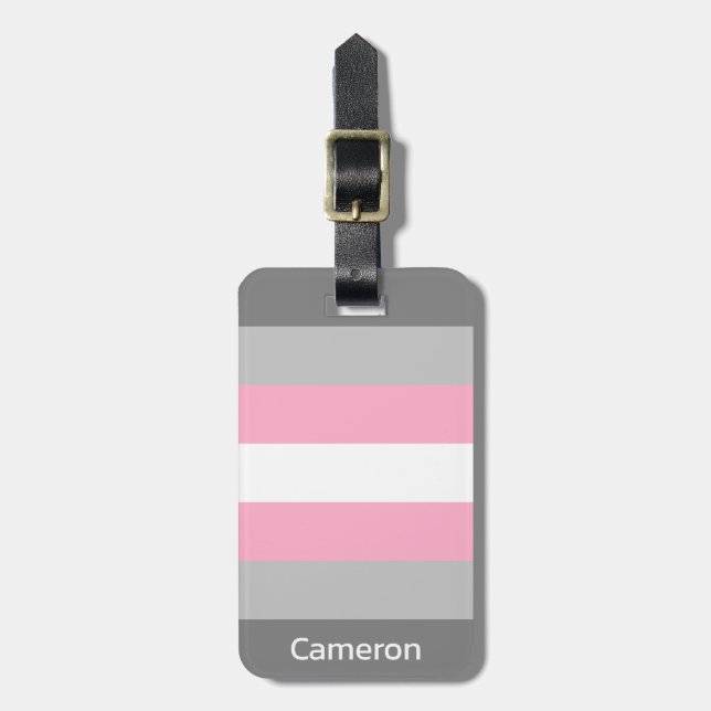 Demigirl Flag Personalized Luggage Tag (Front Vertical)