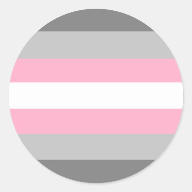 Demigirl Pride Circle Sticker (Front)