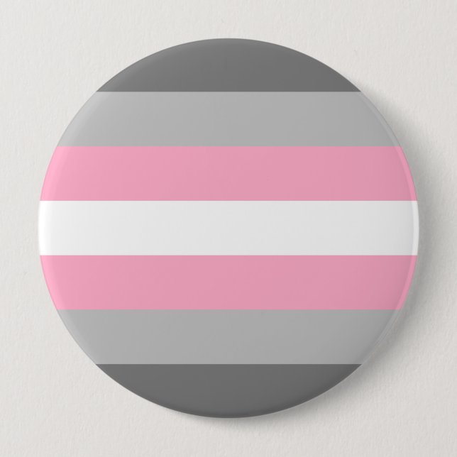 Demigirl Pride Flag 4 Inch Round Button (Front)