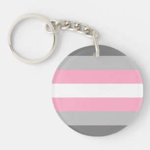 Demigirl Pride Flag Keychain