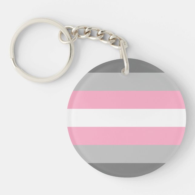 Demigirl Pride Flag Keychain (Front)