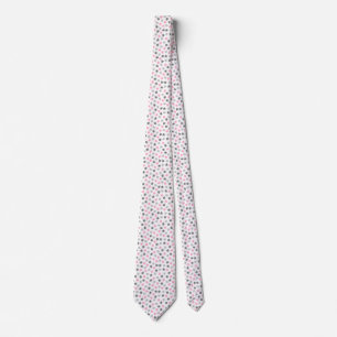 Demigirl Pride Stars Pastel Grey White Pink Tie