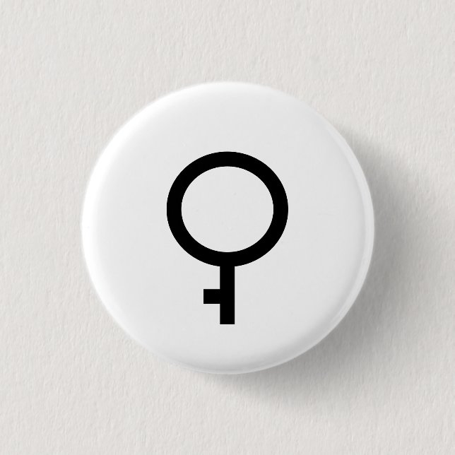 Demigirl Symbol 1 Inch Round Button (Front)