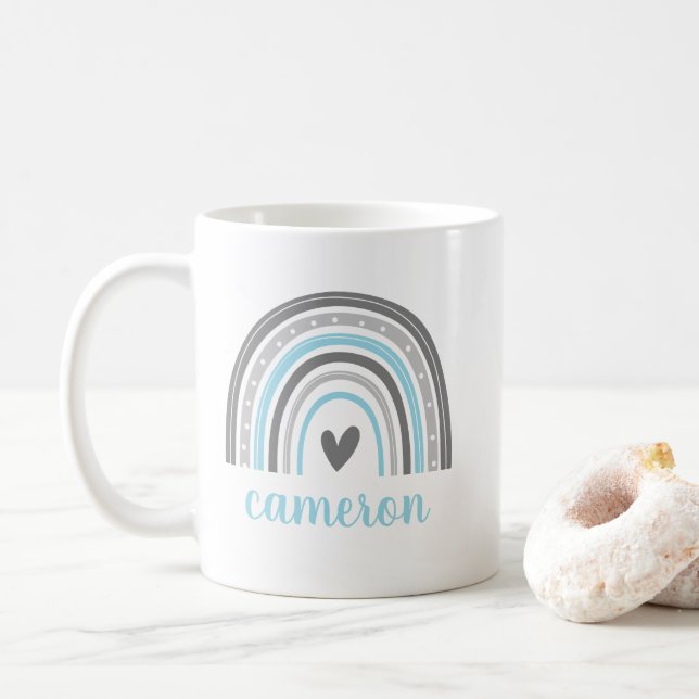 Demiguy Rainbow Personalized Coffee Mug (With Donut)