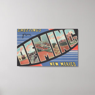 Deming, New Mexico - Large Letter Scenes Canvas Print