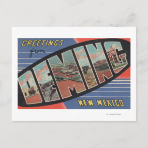 Deming, New Mexico - Large Letter Scenes Postcard
