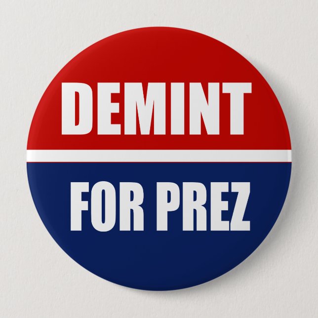 DEMINT 2012 4 INCH ROUND BUTTON (Front)