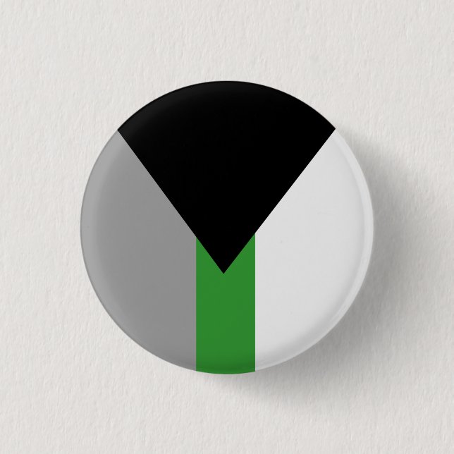Demiromantic Pride Flag 1 Inch Round Button (Front)