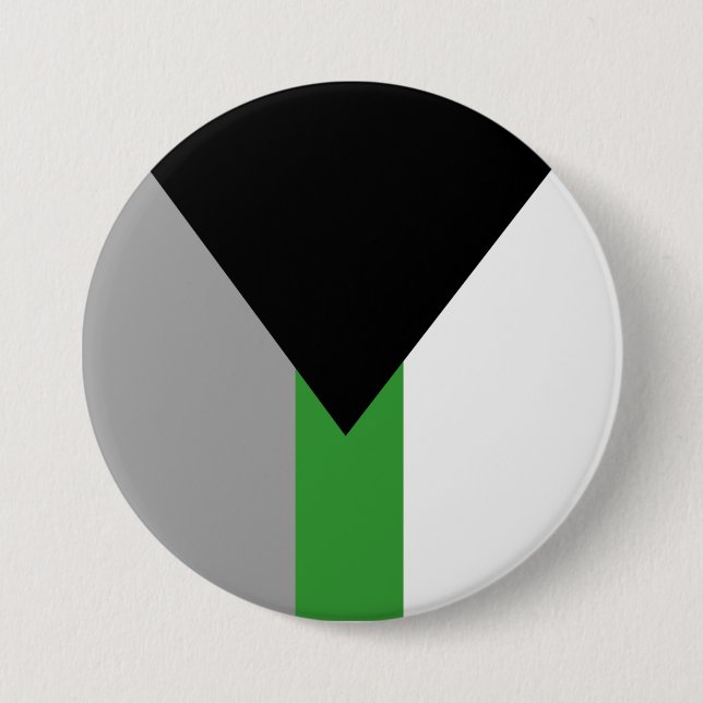 Demiromantic Pride Flag 3 Inch Round Button (Front)