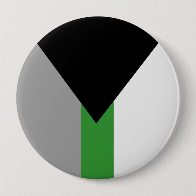 Demiromantic Pride Flag 4 Inch Round Button (Front)