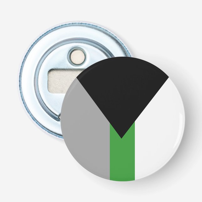 Demiromantic Pride Flag Bottle Opener (Front)