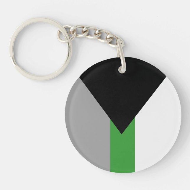 Demiromantic Pride Flag Keychain (Front)