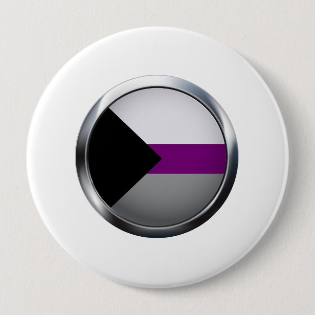 DEMISEXUAL MEDALLION 4 INCH ROUND BUTTON (Front)