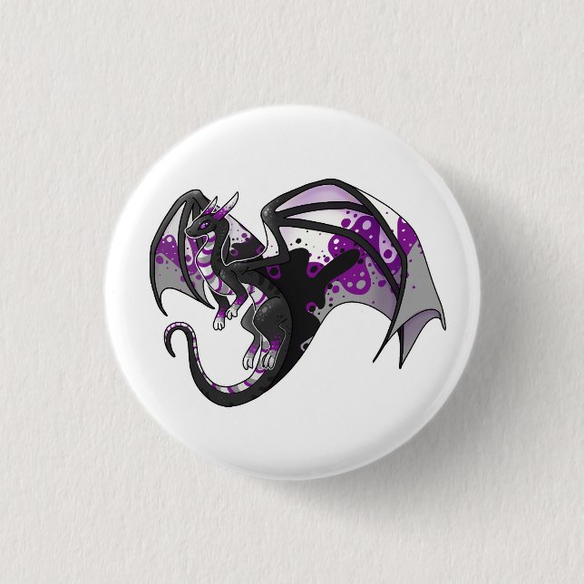 Demisexual Pride Dragon 1 Inch Round Button (Front)