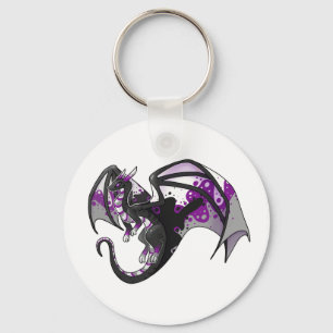 Demisexual Pride Dragon Keychain
