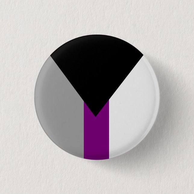 Demisexual Pride Flag 1 Inch Round Button (Front)